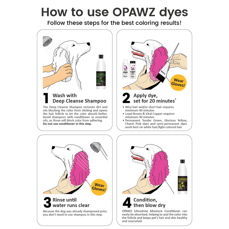 Super Black Dog Hair Dye by OPAWZ- Lasts 20 Washes